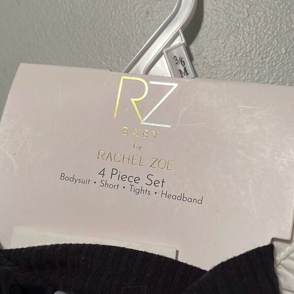 Rachel Zoe RZ Baby Bodysuit Short Tight Headband Set 4-Piece Size 3-6 Months NWT - Picture 4 of 9